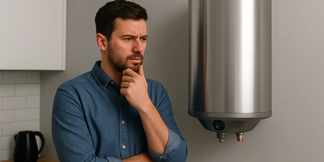 Ηλιακός θερμοσίφωνας INOX Double με συλλέκτες σε ταράτσα